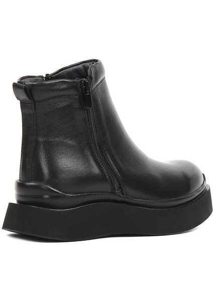 Kadın Siyah Çift Fermuarlı Deri Bot fırsatları