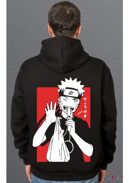 Naruto Anime Stil Kakashi Ice Cream Japanese Japon Sweatshirt Unisex Kapüşonlu Hoodie
