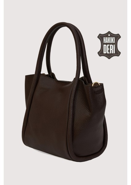 Hakiki Deri Kadın Organizerlı El Çantası Kahverengi SMR9206-2 fırsatları