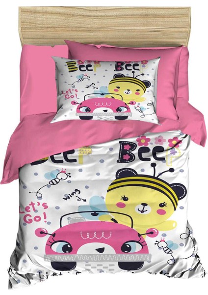 Dijital Baskılı 3D Pamuklu Yenidoğan Bebek Nevresim Takımı Lets Go Bee fiyatları