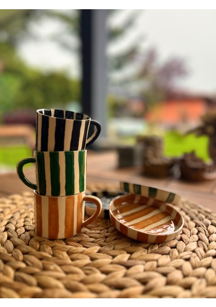 Turuncu 2'li Seramik Fincan Takımı modelleri