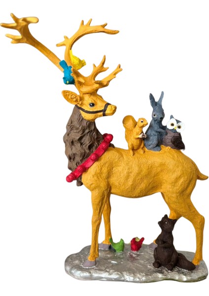 Orman Dostları Geyik Figürlü Yılbaşı Dekoru – Dekoratif Heykel & Masa Üstü Biblo modelleri