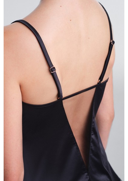 Siyah Oden Dantelli Ayarlanabilir Askılı Balensiz Teddy fırsatları