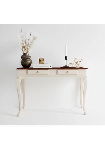 110 cm Masif Çekmeceli Lükens Krem Ceviz Dresuar modelleri