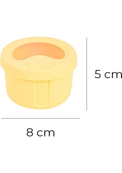 Pastel Hava Sızdırmaz Yuvarlak Silikon Saklama Kabı 150 ml | Sarı indirimleri