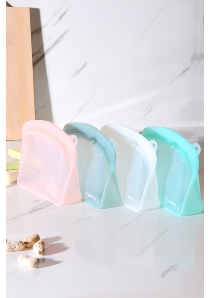 Sheer Hava Sızdırmaz Kilitli Silikon Saklama Torbası 600 ml | Pembe fırsatları
