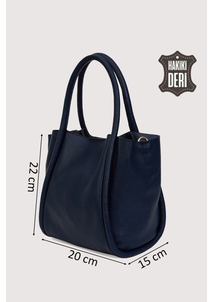 Hakiki Deri Kadın Organizerlı El Çantası Lacivert SMR9206-2 fiyatları