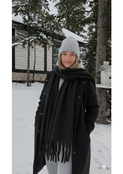 Puffy Düz Renk Yumuşak Şal Atkı