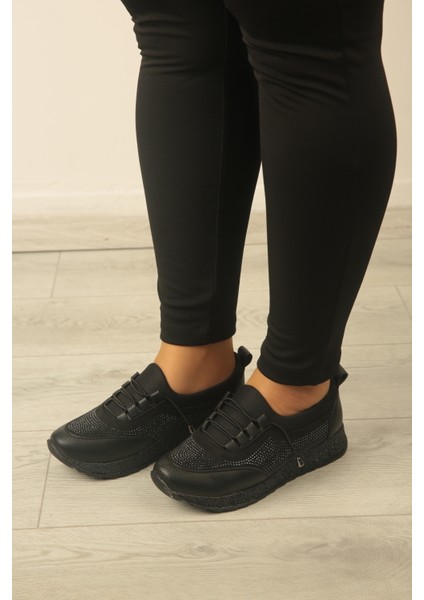 Ortopedik Tabanlı Ultra Hafif Kadın Siyah Su Geçirmez Casual Ayakkabısı fiyatları