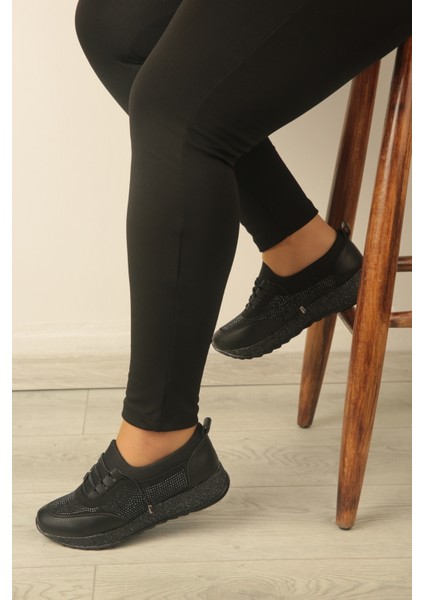 Ortopedik Tabanlı Ultra Hafif Kadın Siyah Su Geçirmez Casual Ayakkabısı modelleri