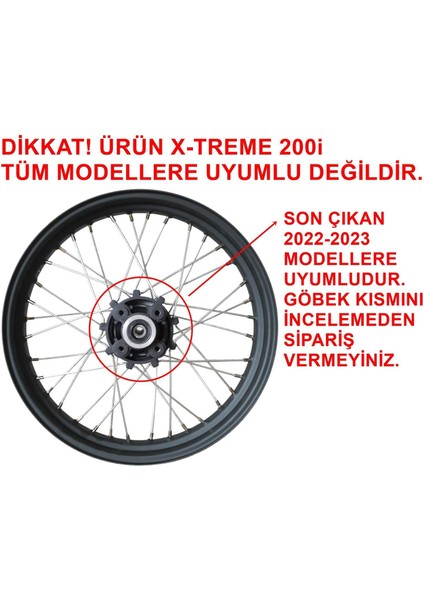 Mondial X-Treme 200İ Arka Jant Siyah 2.50-19 (2022-....) Orj