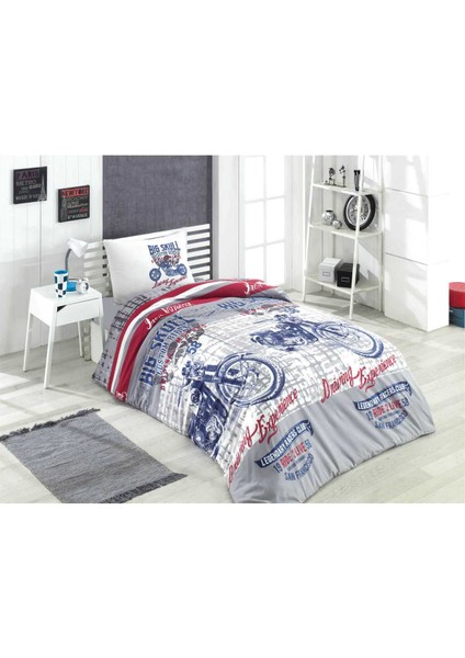 Mira Home Tek Kişilik Genç Erkek Çocuk Nevresim Takımı Motorcycle