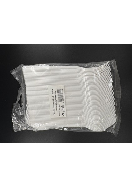 Yıkanabilir Standart Plastik Çatal Beyaz 100'LÜ Paket modelleri