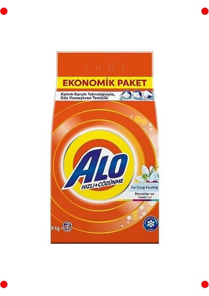 Kar Çiçeği Kokulu Hızlı Çözünen Çamaşır Deterjanı 8 kg