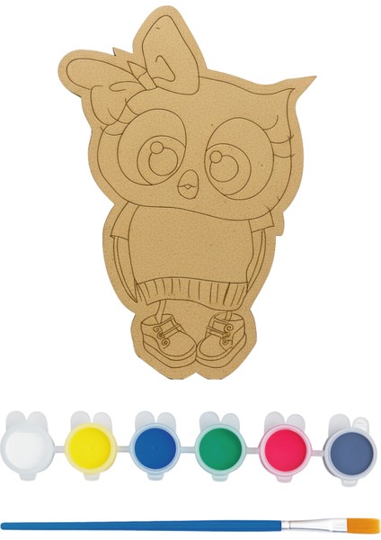 Ahşap Baykuş Boyama - Toplu Etkinlik/aktivite - Sınıf-Okul Eğitici Etkinlik modelleri