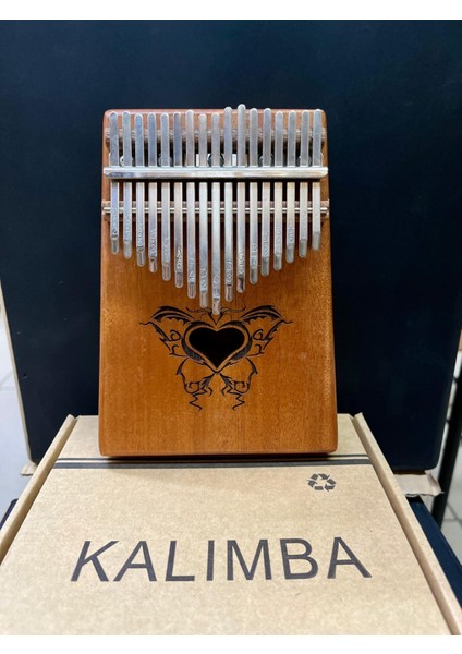 Kalp Desenli 17 Tuşlu Kalimba Kod 9474 fiyatları