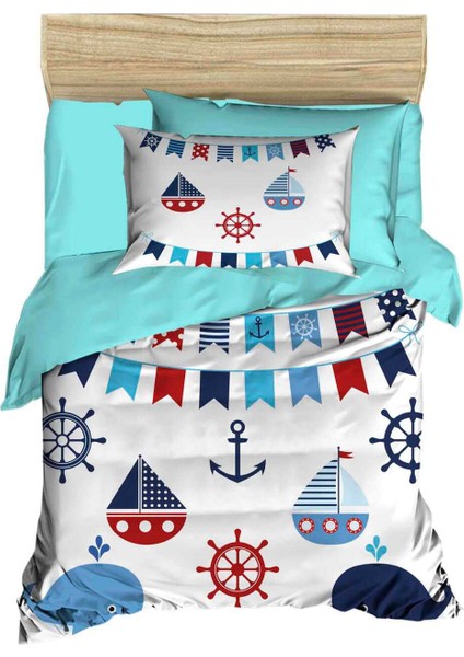 Dijital Baskılı 3D Pamuklu Yenidoğan Bebek Nevresim Takımı Çapa Marine fiyatları