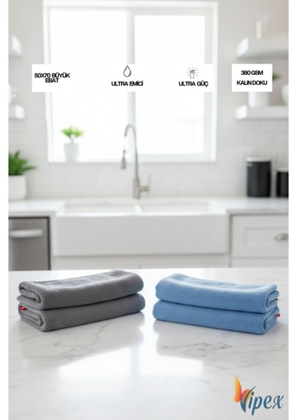 4 Adet Efsane Temizlik 40X60 380 Gsm Mikrofiber Temizlik Bezi fiyatları