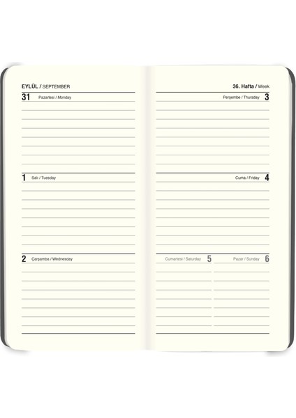 Keskin 2026- 8*16 Ciltli Haftalık Cep Ajandası - Pembe fiyatları