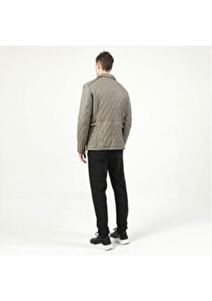 E-1012 Gummy Gerçek Deri Erkek Kaban Kısa Kol Uzun Tasarım Şık ve Rahat