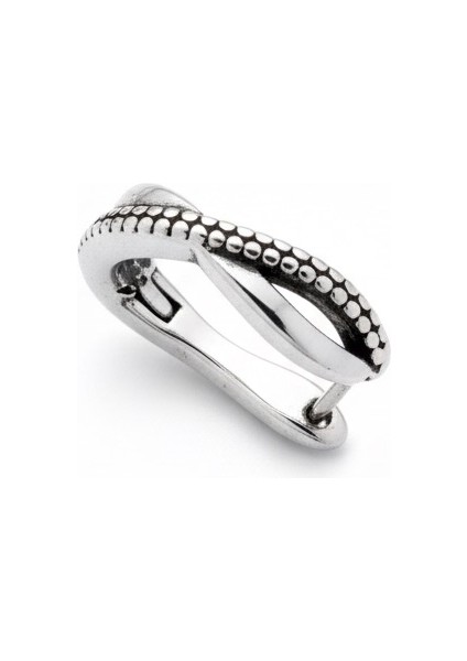 Sarmal Figürlü Erkek Çelik Küpe