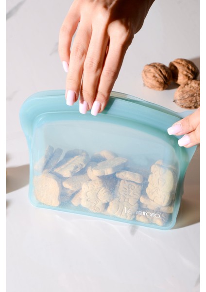 Sheer Hava Sızdırmaz Kilitli Silikon Saklama Torbası 600 ml | Mavi fiyatları