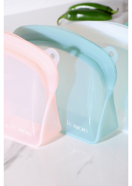 Sheer Hava Sızdırmaz Kilitli Silikon Saklama Torbası 600 ml | Mavi fırsatları