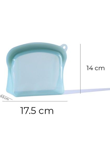 Sheer Hava Sızdırmaz Kilitli Silikon Saklama Torbası 600 ml | Mavi indirimleri