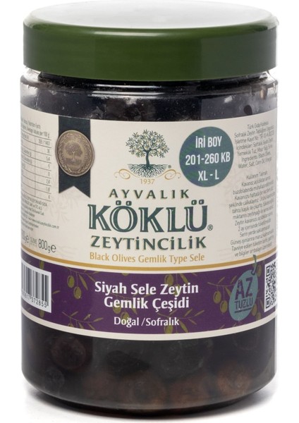 Iri Boy Gemlik Yağlı Sele Zeytin 1000CC
