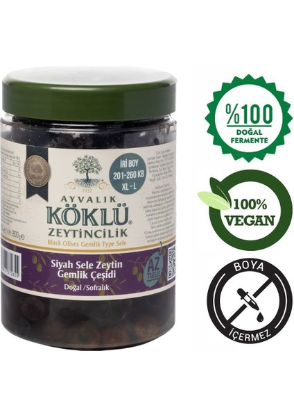 Iri Boy Gemlik Yağlı Sele Zeytin 1000CC fiyatları