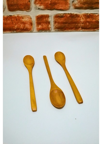 Ahşap 3 Lü Mama Kaşık - Yemek Kaşık- Ahşap Kahve- Şeker Kaşığı fiyatları