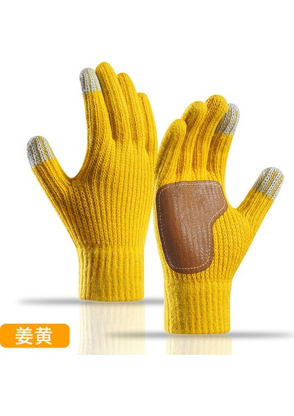 Yeni Sonbahar ve Kış Dokunmatik Ekran Elnleri Büyük Erkek ve Kadınlar Açık Havada Sürme Kaymaz Soğuk Örme Elnler (Yurt Dışından)