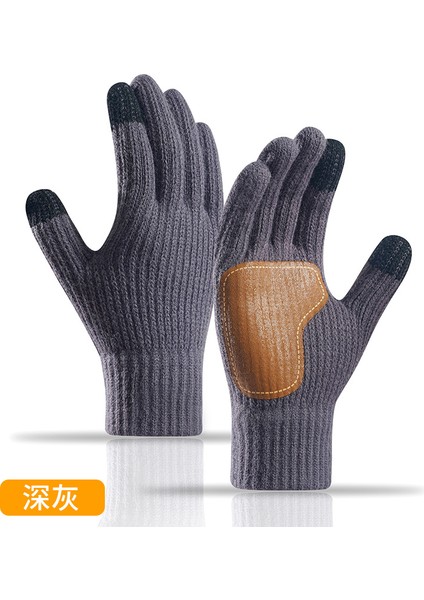 Yeni Sonbahar ve Kış Dokunmatik Ekran Elnleri Büyük Erkek ve Kadınlar Açık Havada Sürme Kaymaz Soğuk Örme Elnler (Yurt Dışından)