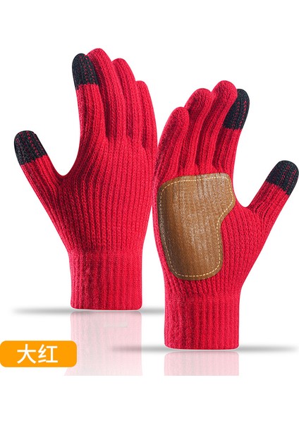 Yeni Sonbahar ve Kış Dokunmatik Ekran Elnleri Büyük Erkek ve Kadınlar Açık Havada Sürme Kaymaz Soğuk Örme Elnler (Yurt Dışından)