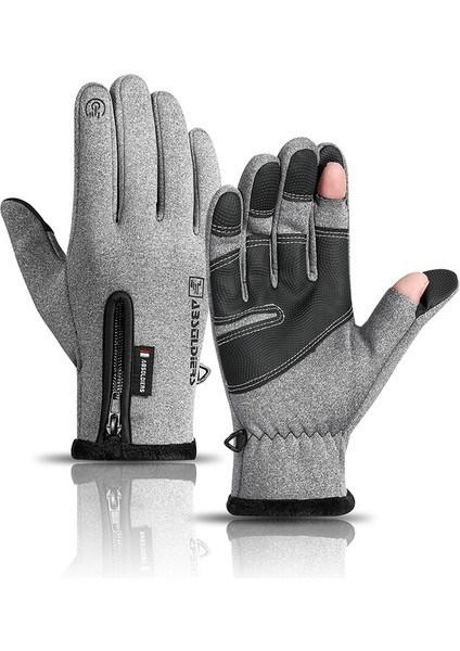 Sonbahar ve Kış Elnleri Kapak Sızıntısı Iki Parmak Dokunmatik Ekran Fermuar Balıkçılık Bisiklet Açık Hava Sporları Yastıklı Soğuk Koruma Sıcak (Yurt Dışından)