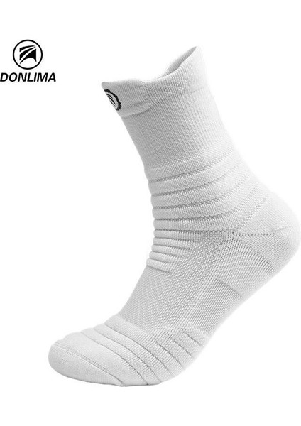 Erkek Basketbol Çorapları, Kalınlaştırılmış Havlu Kumaş Taban, Orta Baldır, Yüksek Bilekli, Outdoor Çoraplar, Spor Çorapları. (Yurt Dışından)