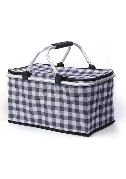 Yeni Yalıtımlı Piknik Sepeti Katlanır Açık Buz Torbası Taşınabilir Paket Servis Fast Food Çantası El Piknik Alışveriş Sepeti (Yurt Dışından)