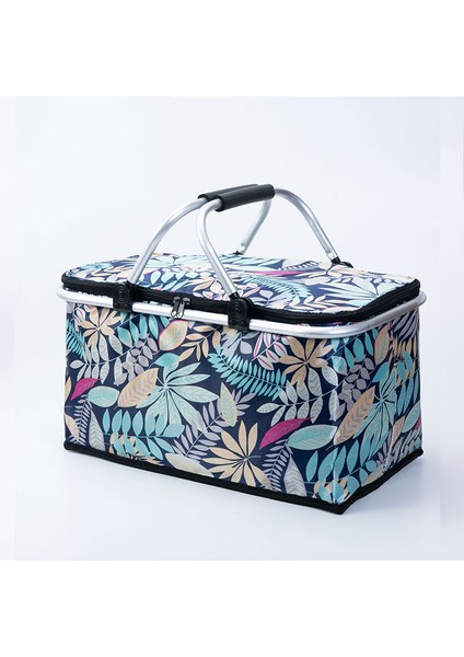 Yeni Yalıtımlı Piknik Sepeti Katlanır Açık Buz Torbası Taşınabilir Paket Servis Fast Food Çantası El Piknik Alışveriş Sepeti (Yurt Dışından)