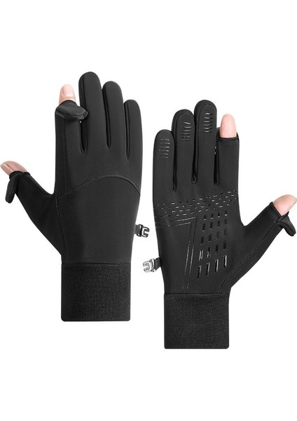 Sonbahar ve Kış Elnleri Kapak Sızıntısı Iki Parmak Dokunmatik Ekran Fermuar Balıkçılık Bisiklet Açık Hava Sporları Yastıklı Soğuk Koruma Sıcak (Yurt Dışından)