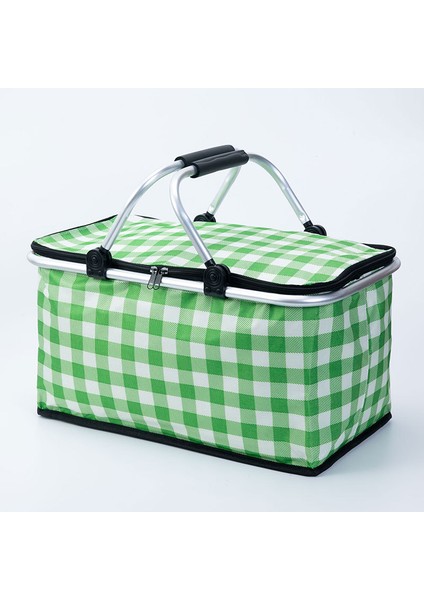 Yeni Yalıtımlı Piknik Sepeti Katlanır Açık Buz Torbası Taşınabilir Paket Servis Fast Food Çantası El Piknik Alışveriş Sepeti (Yurt Dışından)