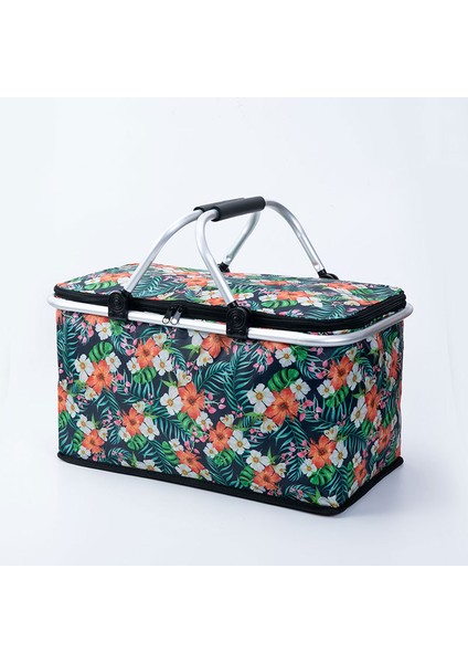 Yeni Yalıtımlı Piknik Sepeti Katlanır Açık Buz Torbası Taşınabilir Paket Servis Fast Food Çantası El Piknik Alışveriş Sepeti (Yurt Dışından)