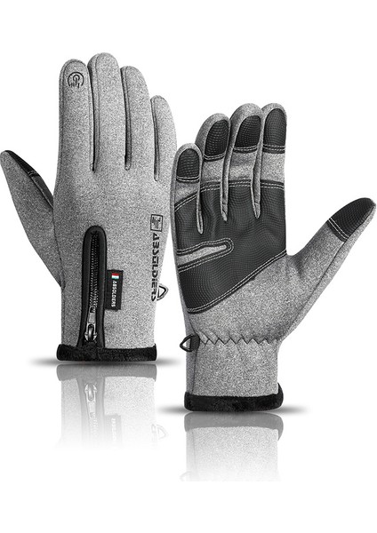 Sonbahar ve Kış Elnleri Kapak Sızıntısı Iki Parmak Dokunmatik Ekran Fermuar Balıkçılık Bisiklet Açık Hava Sporları Yastıklı Soğuk Koruma Sıcak (Yurt Dışından)