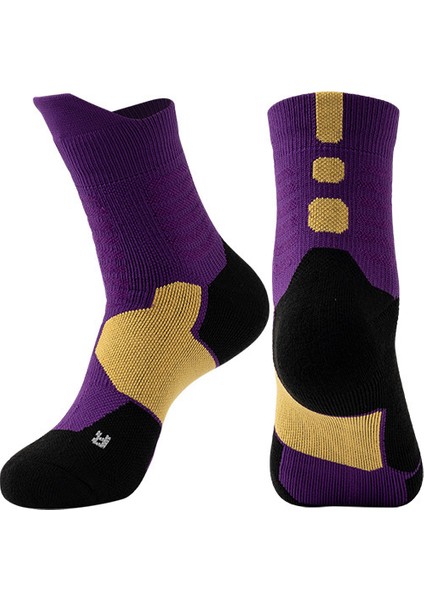 Yetişkin Basketbol Çorapları, Kalınlaştırılmış, Nefes Alabilen, Kaymayan, Spor Çorapları, Baldır Ortası Çorapları (Yurt Dışından)
