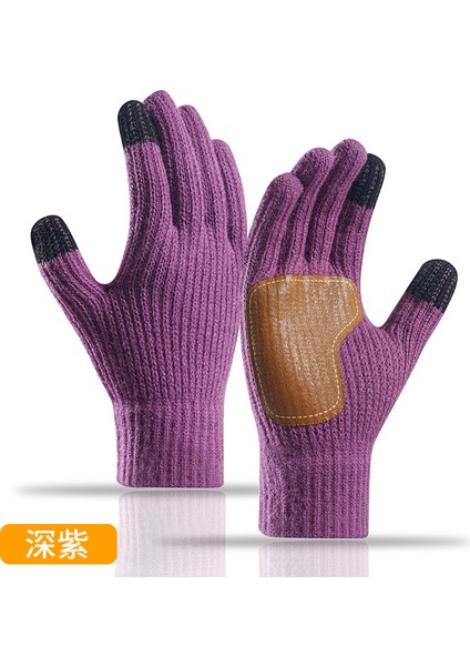 Yeni Sonbahar ve Kış Dokunmatik Ekran Elnleri Büyük Erkek ve Kadınlar Açık Havada Sürme Kaymaz Soğuk Örme Elnler (Yurt Dışından)