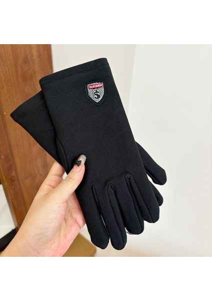 Erkek Alman Polar Sıcak Eln Sonbahar ve Kış Soğuk Açık Sürme Sürüş Beş Parmak Ekrana Tam Parmak Dokunabilir (Yurt Dışından)