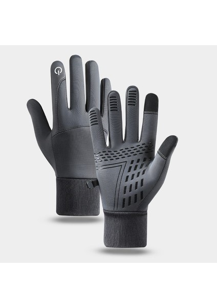 Sonbahar ve Kış Elnleri Kapak Sızıntısı Iki Parmak Dokunmatik Ekran Fermuar Balıkçılık Bisiklet Açık Hava Sporları Yastıklı Soğuk Koruma Sıcak (Yurt Dışından)