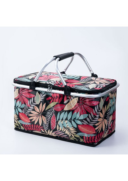 Yeni Yalıtımlı Piknik Sepeti Katlanır Açık Buz Torbası Taşınabilir Paket Servis Fast Food Çantası El Piknik Alışveriş Sepeti (Yurt Dışından)
