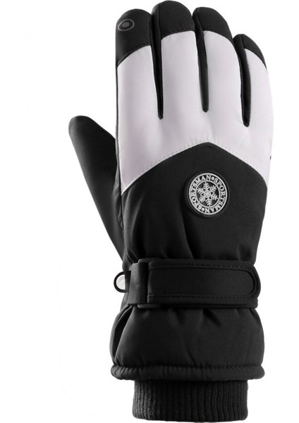 Erkekler ve Kadınlar Için Kış Kayak Elnleri Sıçramaya Dalı Sıcak Kalınlaştırılmış Kaymaz Dokunmatik Ekran Sürme Sürüş Elnleri (Yurt Dışından)