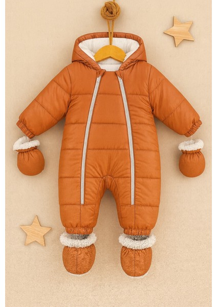 Yağmur-Soğuk Geçirmez Kapüşonlu Çıkarılabilir Eldiven ve Patikli Bebek Kozmonot fiyatları