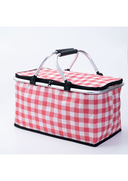 Yeni Yalıtımlı Piknik Sepeti Katlanır Açık Buz Torbası Taşınabilir Paket Servis Fast Food Çantası El Piknik Alışveriş Sepeti (Yurt Dışından)